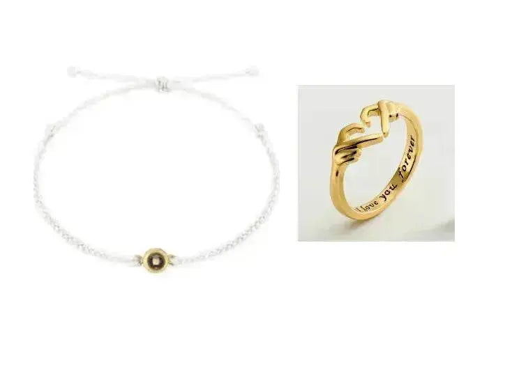 Personalized Photo Projection Bracelet 100 Languages I Love You Custom Photo Bracelets Custom Couple Jewelry Mother's Day Gift Greeting Cards - EX-STOCK Canada