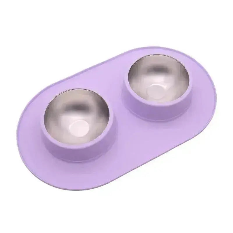 Pet Anti-skid Anti-splash Silicone Stainless Steel Bowl For Pet - EX-STOCK Canada