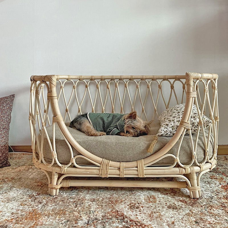 Pet Bed Handmade Rattan Woven Pet Bed Sofa For Dogs EX-STOCK Canada 