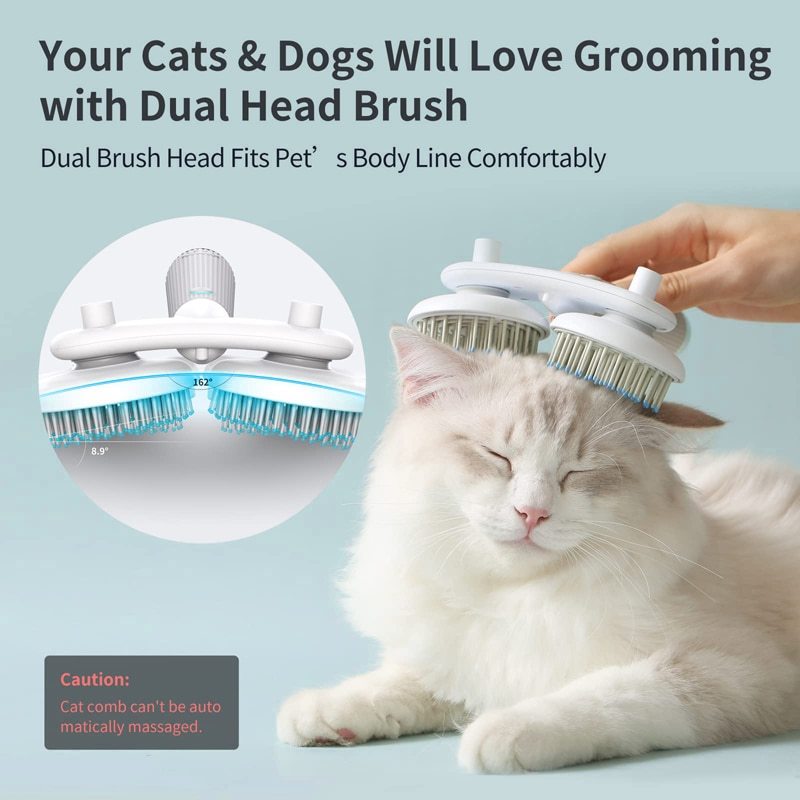 Pet Cat Brush Dog Slicker Brush Double-headed Negative Ion One-button Self Cleaning Dog Cat Hair Removal Pets Products EX-STOCK Canada 