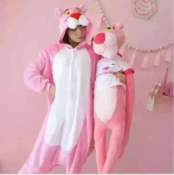Pink cartoon one-piece pajamas - EX-STOCK CANADA