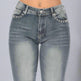 Platinum Plush Women's Rhinestone Motorcycle Bootcut Jeans EX-STOCK Canada 