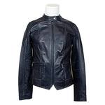 Plonge Leathers Women's Snap Collar Lamb Leather Jacket EX-STOCK Canada 