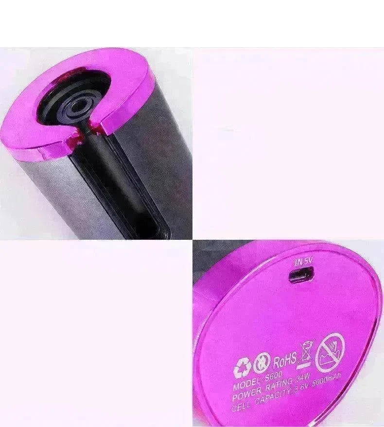 Portable LCD Hair Curler: Rechargeable, Ceramic, Auto Rotating - EX-STOCK CANADA