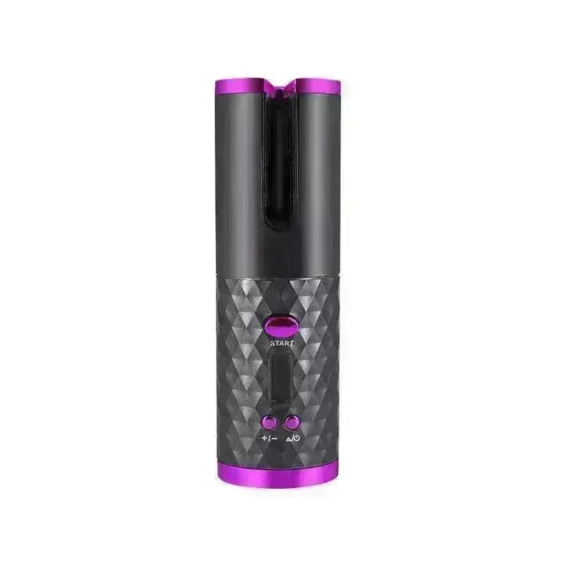Portable LCD Hair Curler: Rechargeable, Ceramic, Auto Rotating - EX-STOCK CANADA