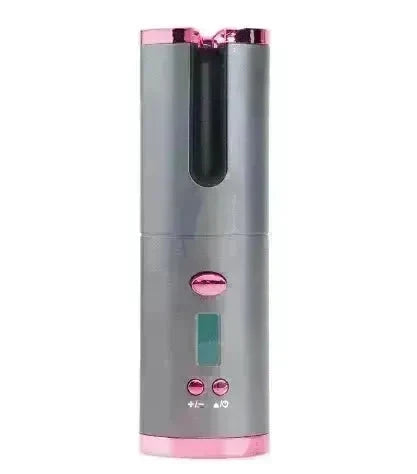 Portable LCD Hair Curler: Rechargeable, Ceramic, Auto Rotating - EX-STOCK CANADA