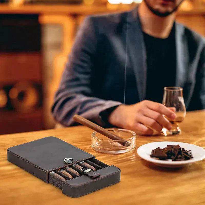 Portable Vintage Horse Leather Travel Cigarette case Cigar wallet - EX-STOCK Canada