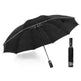 Portable Windproof Umbrella, 10Ribs Auto Close, Reflective for Safety - EX-STOCK CANADA