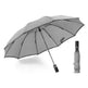 Portable Windproof Umbrella, 10Ribs Auto Close, Reflective for Safety - EX-STOCK CANADA