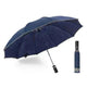 Portable Windproof Umbrella, 10Ribs Auto Close, Reflective for Safety - EX-STOCK CANADA