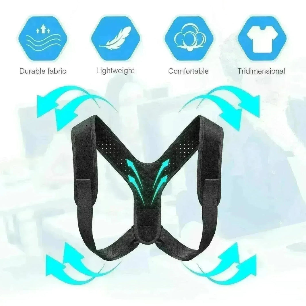 Posture Corrector Men Women Upper Back Pain Brace Clavicle Support Straightener - EX-STOCK CANADA