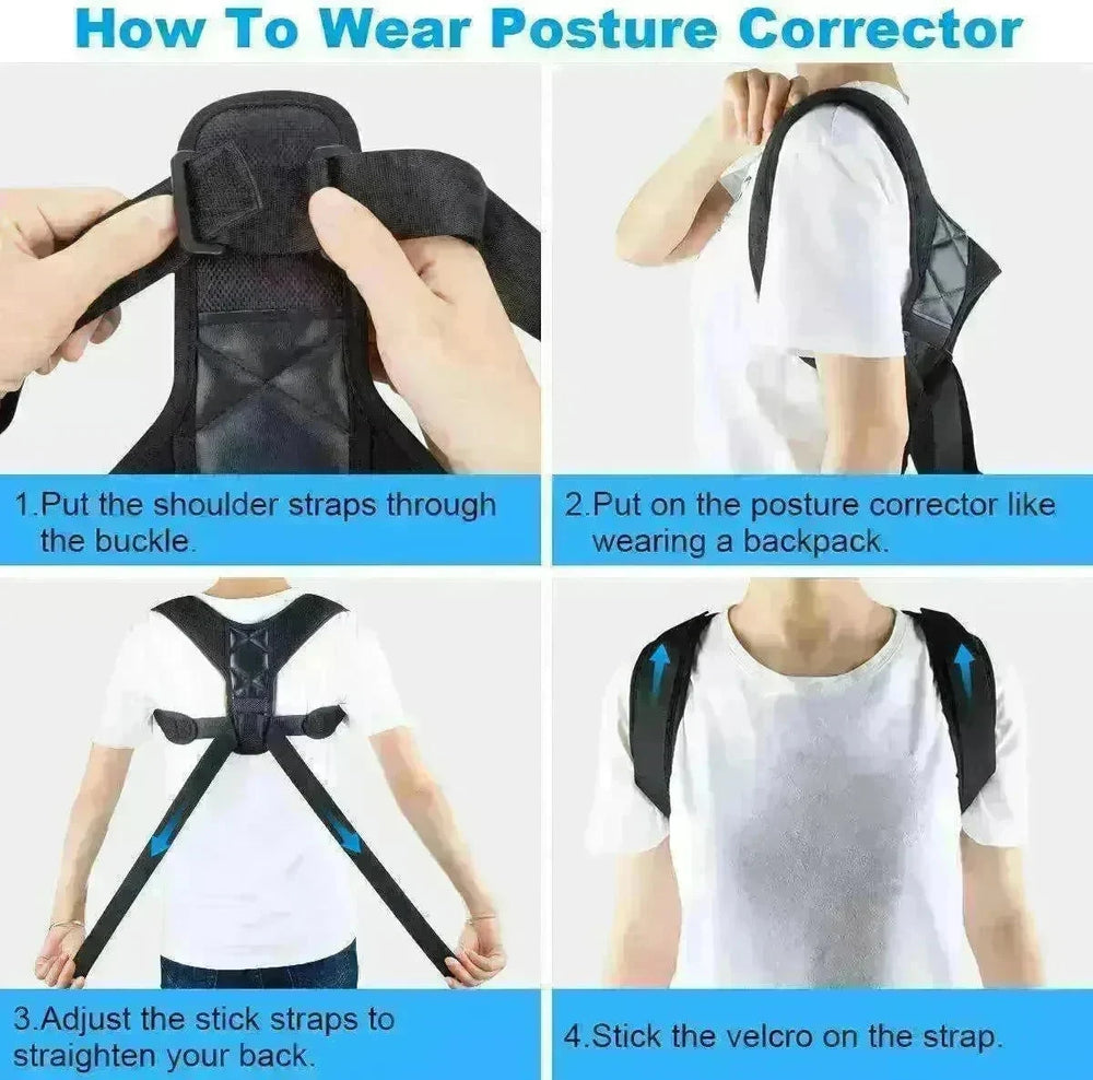 Posture Corrector Men Women Upper Back Pain Brace Clavicle Support Straightener - EX-STOCK CANADA