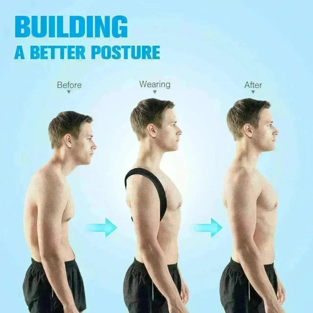 Posture Corrector Men Women Upper Back Pain Brace Clavicle Support Straightener - EX-STOCK CANADA