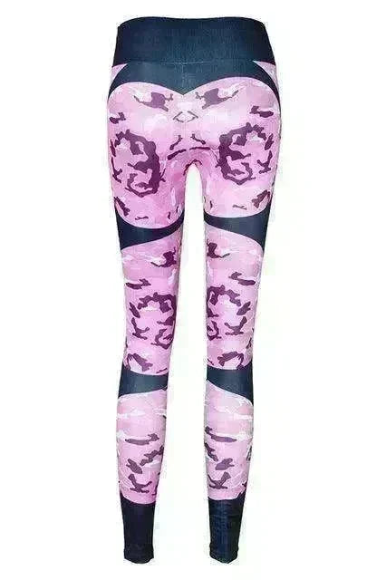 Print patchwork yoga leggings - EX-STOCK CANADA