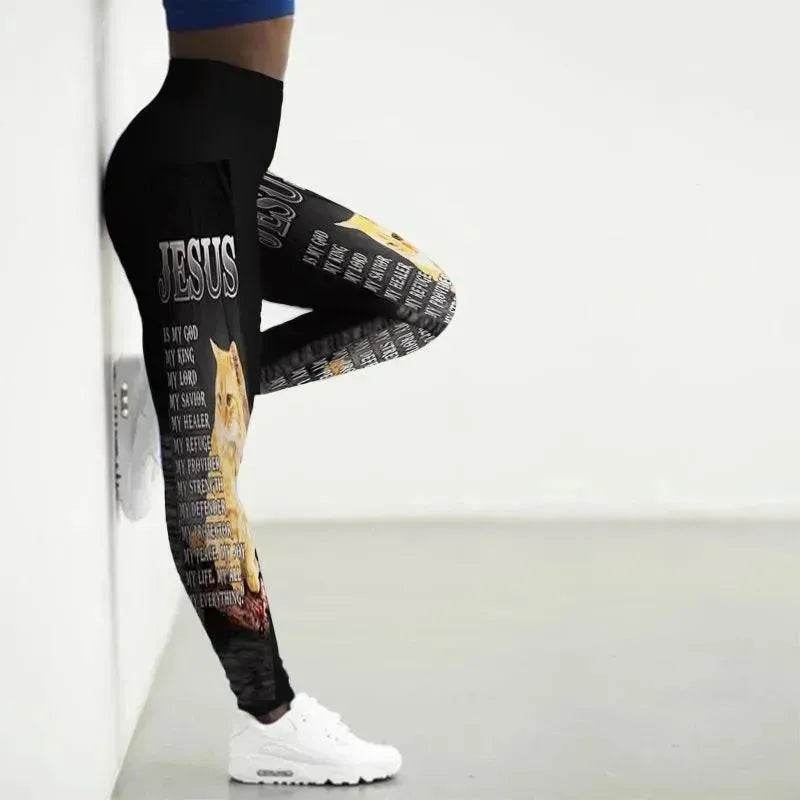 Collants de yoga à motif animal imprimé - Vêtements de sport EX-STOCK Canada