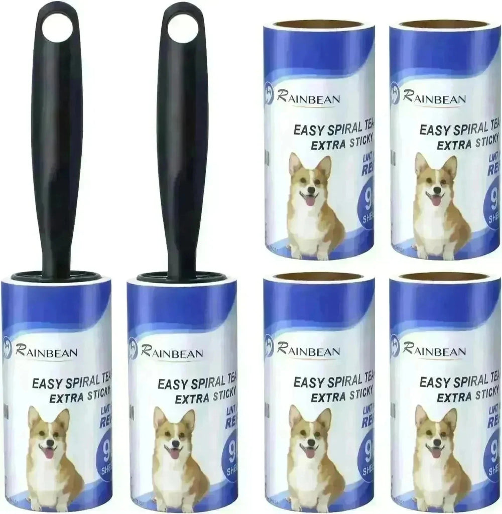 RAINBEAN Pet Hair Lint Roller, 540 Sheets, 6 Refills, 2 Handles - EX-STOCK CANADA