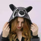 Raccoon cartoon animal one-piece pajamas polar fleece material - EX-STOCK CANADA