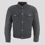 Milwaukee Leather Men's Black Armored Biker Shirt w/ Reinforced Fibers 