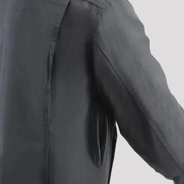 Milwaukee Leather Men's Black Armored Biker Shirt w/ Reinforced Fibers 