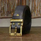 Retro Washed Matte Top-grain Leather Brass Buckle Belt - EX-STOCK CANADA