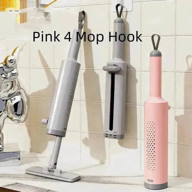 Rotatable Self-Squeeze Mini Mop With Crevice Brush Hand Wash-Free Flat Squeeze Mop With 2 Reusable Microfiber Pads, Microfiber Mop For Wet Dry Use Self Wringing Flat Mop For Floor Cleaning - EX-STOCK Canada