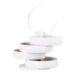Rotating Multi layer Flannel Belt Mirror Jewelry Box - EX-STOCK CANADA
