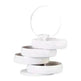 Rotating Multi layer Flannel Belt Mirror Jewelry Box - EX-STOCK CANADA