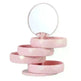 Rotating Multi layer Flannel Belt Mirror Jewelry Box - EX-STOCK CANADA