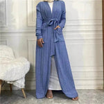 Round Edge Cardigan Sweater Arab Long Jacket - EX-STOCK Canada