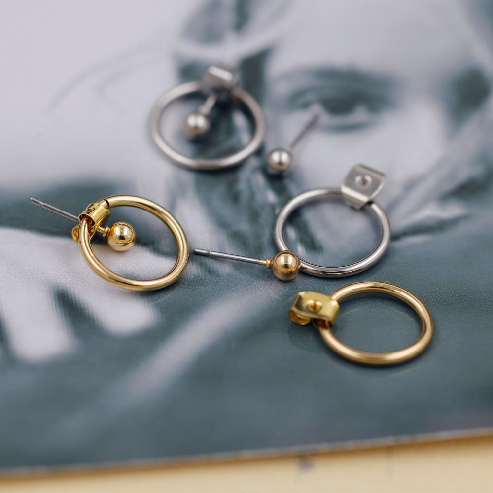 Round Metal Back Earrings EX-STOCK Canada 