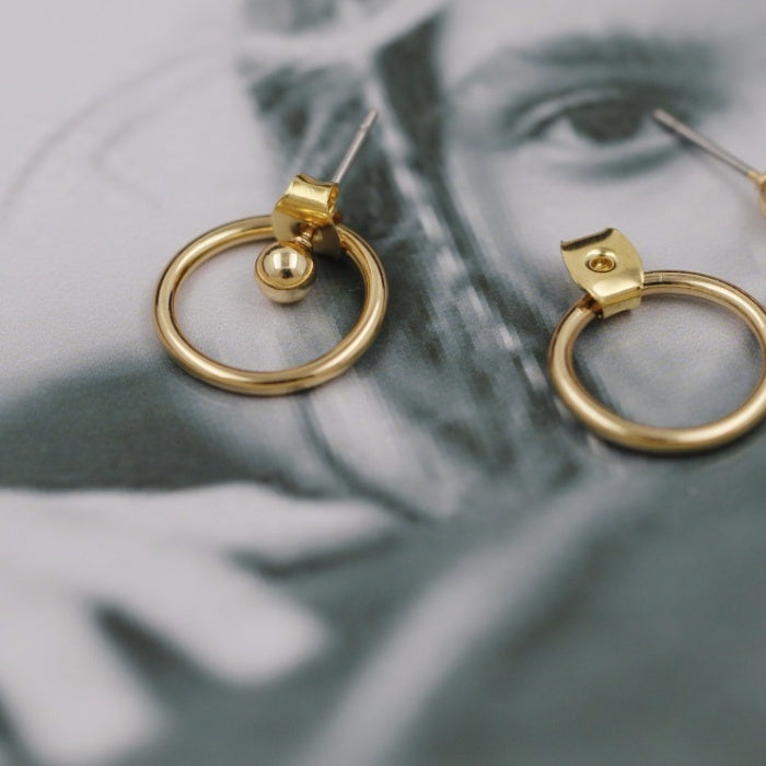 Round Metal Back Earrings EX-STOCK Canada 