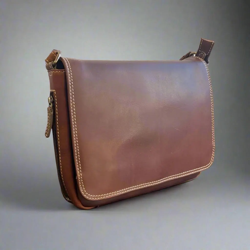 Rugged Earth Full Grain Leather East-West Organizer Bag EX-STOCK Canada 