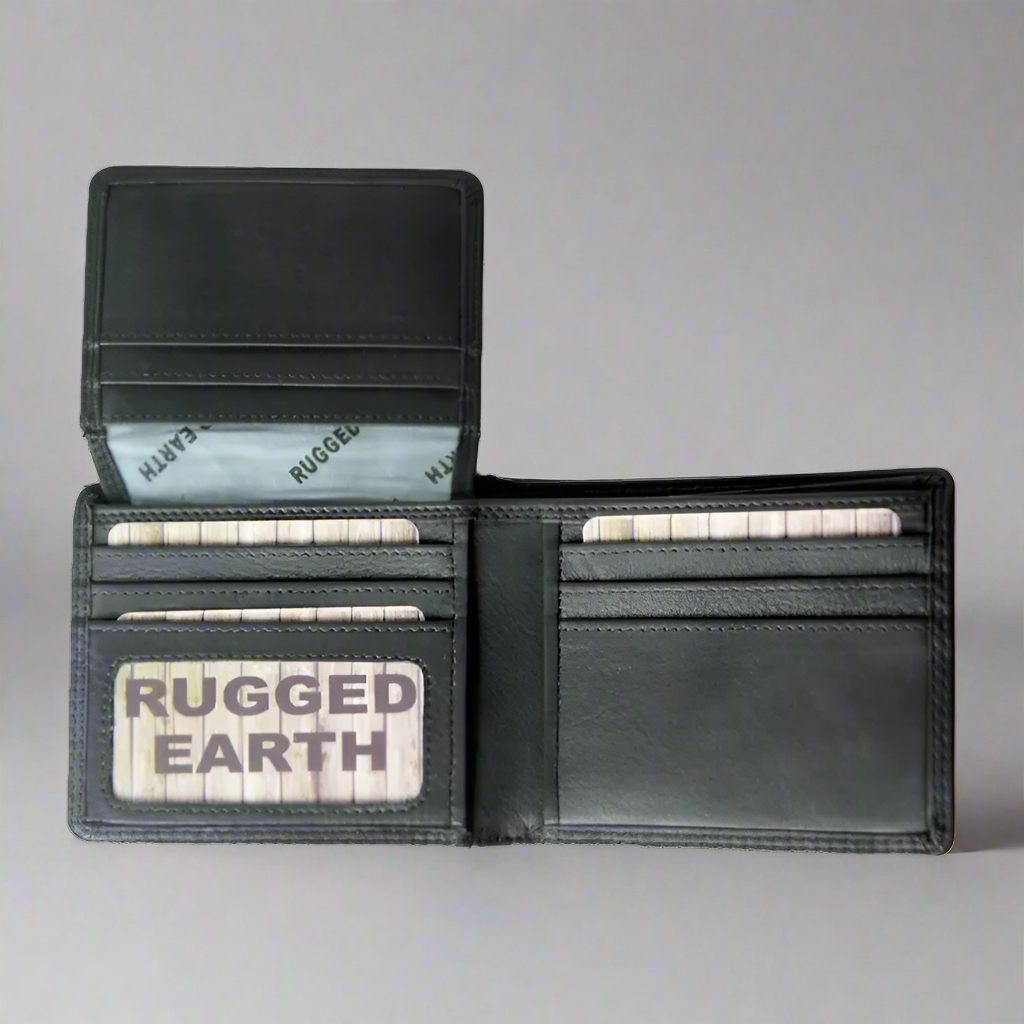 Rugged Earth Men's Bifold Leather Wallet EX-STOCK Canada 