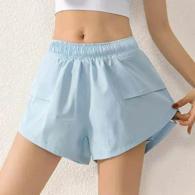 Vêtements de sport à séchage rapide pour la course, pantalons de yoga avec poche anti-échec, vêtements d'extérieur, shorts de sport pour femmes, été - EX-STOCK Canada