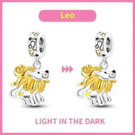 S925 Silver Colorful Luminous Twelve Constellation Pendant - EX-STOCK Canada