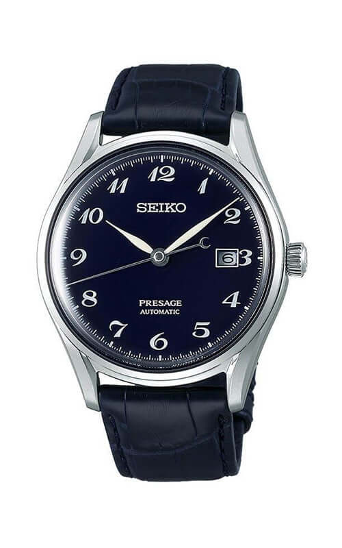 Seiko Presage Blue Enamel Dial "Laurel" LTD Mens Watch SJE077J1 - EX-STOCK Canada