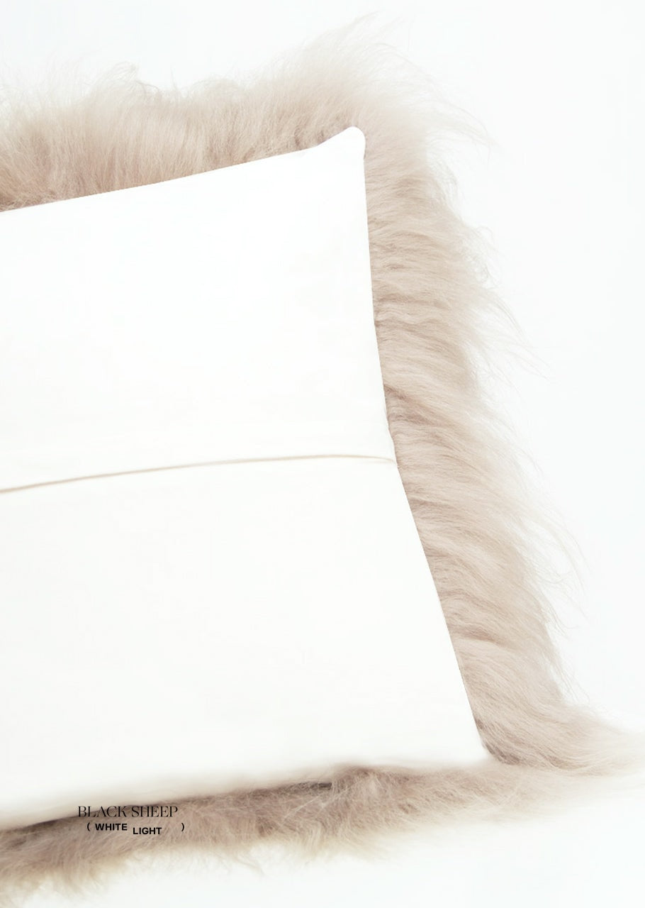 Square Nude  Icelandic Sheepskin Pillow Cover EX-STOCK Canada 