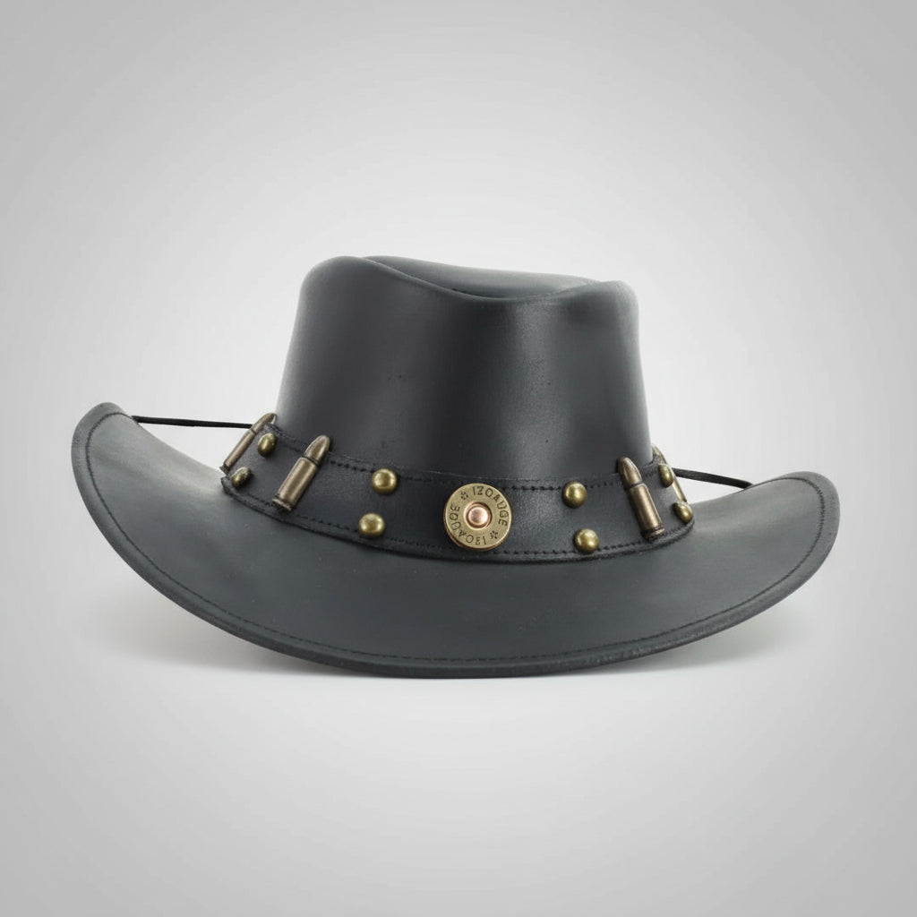 Shapeable Cowboy Hat with 12 Gauge Bullet Slice & Embellishments EX-STOCK Canada 