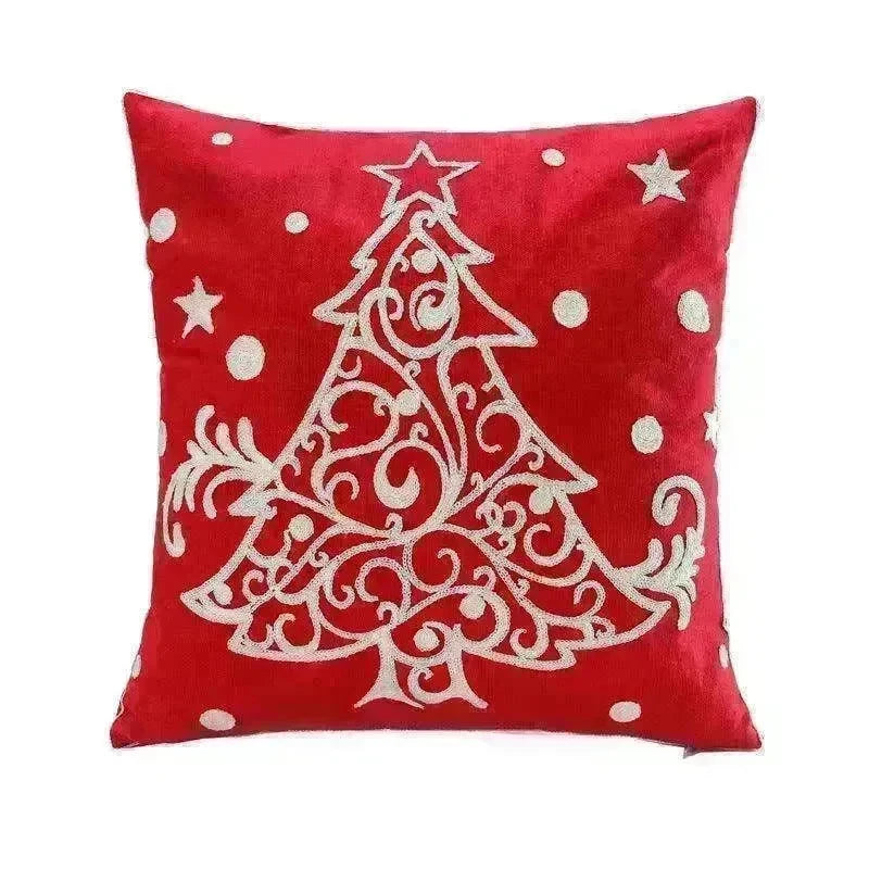 Santa Claus Tree Snowman Sofa Cushion Cover Pillow Case - EX-STOCK CANADA