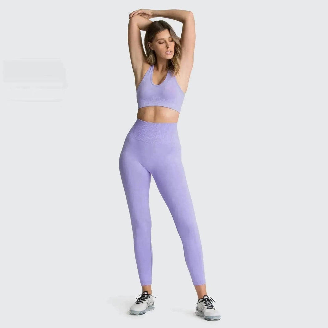 Ensemble de sport sans couture en nylon pour femme - EX-STOCK Canada