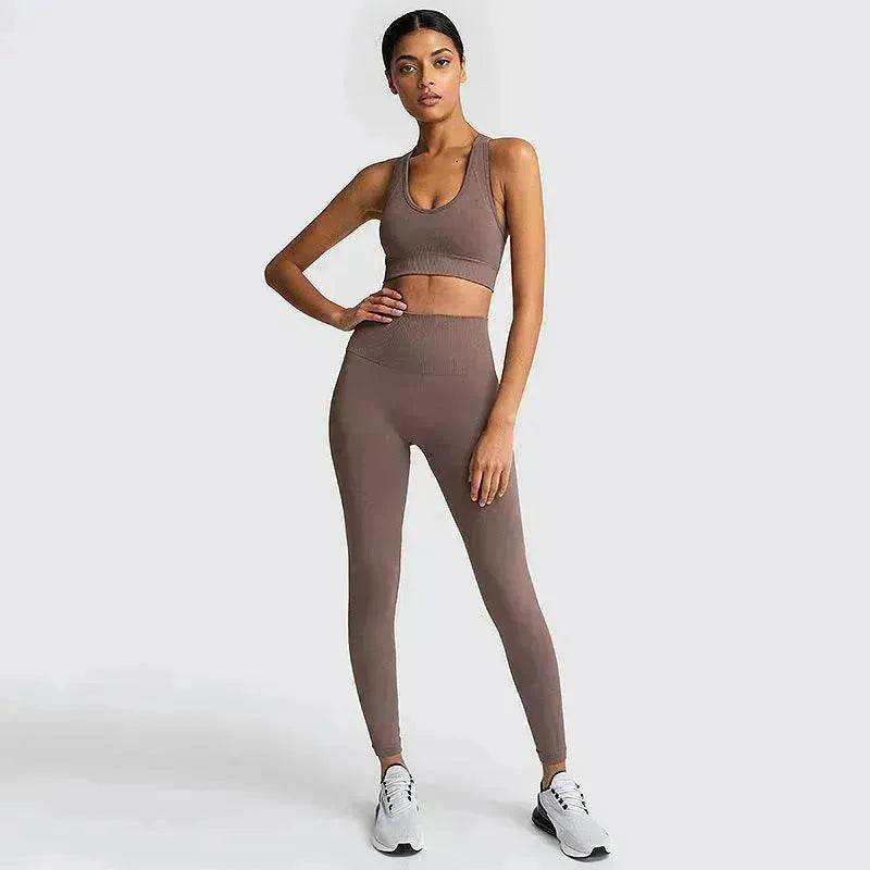 Seamless Gym Set Nylon Woman Sportswear - EX-STOCK Canada