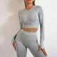 Seamless Yoga Pants Sports Gym Fitness Leggings Or Long Sleeve Tops Outfit - EX-STOCK CANADA