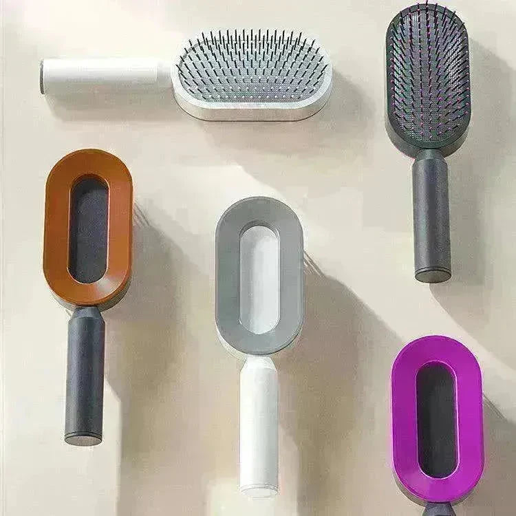 Self Cleaning Hair Brush For Women key Massage Scalp - EX-STOCK CANADA