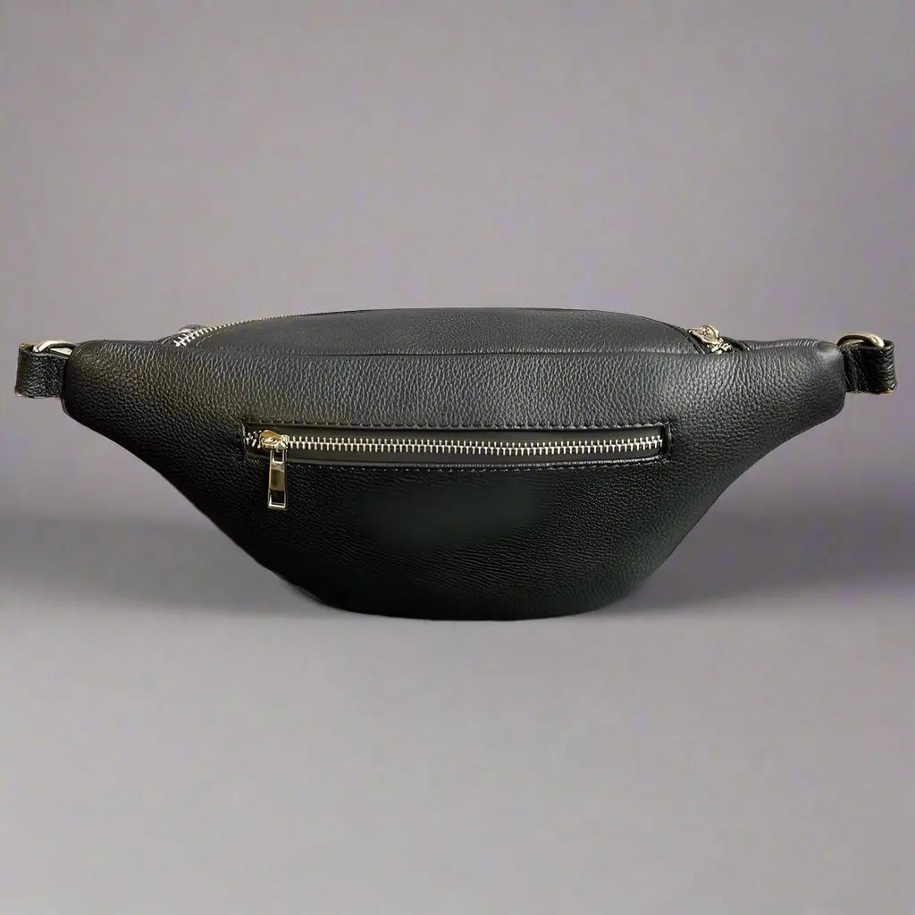 حقيبة خصر من جلد الغنم بحزام مزخرفEX-STOCK Canada 