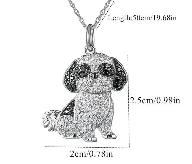 Shih Tzu Pendant Zinc Alloy Die Casting Puppy Necklace - EX-STOCK Canada