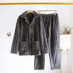 Simple Coral Fleece Couple Pajamas For Women Autumn And Winter - EX-STOCK Canada