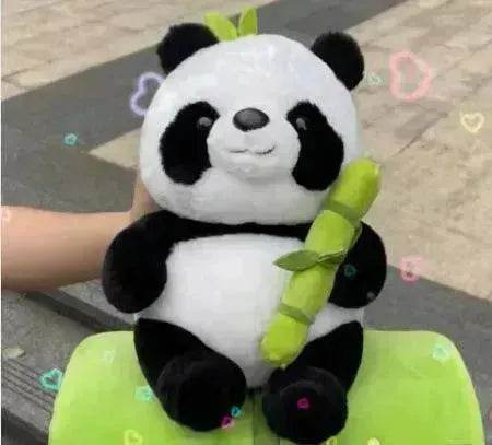 Cuscino Panda Fiore in Tubo di Bambù Simulato - EX-STOCK Canada