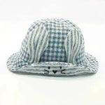 Small Fine Grid Love Rabbit Ears Basin Fisherman Baby Hat - EX-STOCK CANADA
