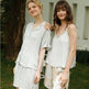 Small Green Flower Bud Sling Short Sleeve Suit Pajamas For Women - EX-STOCK Canada
