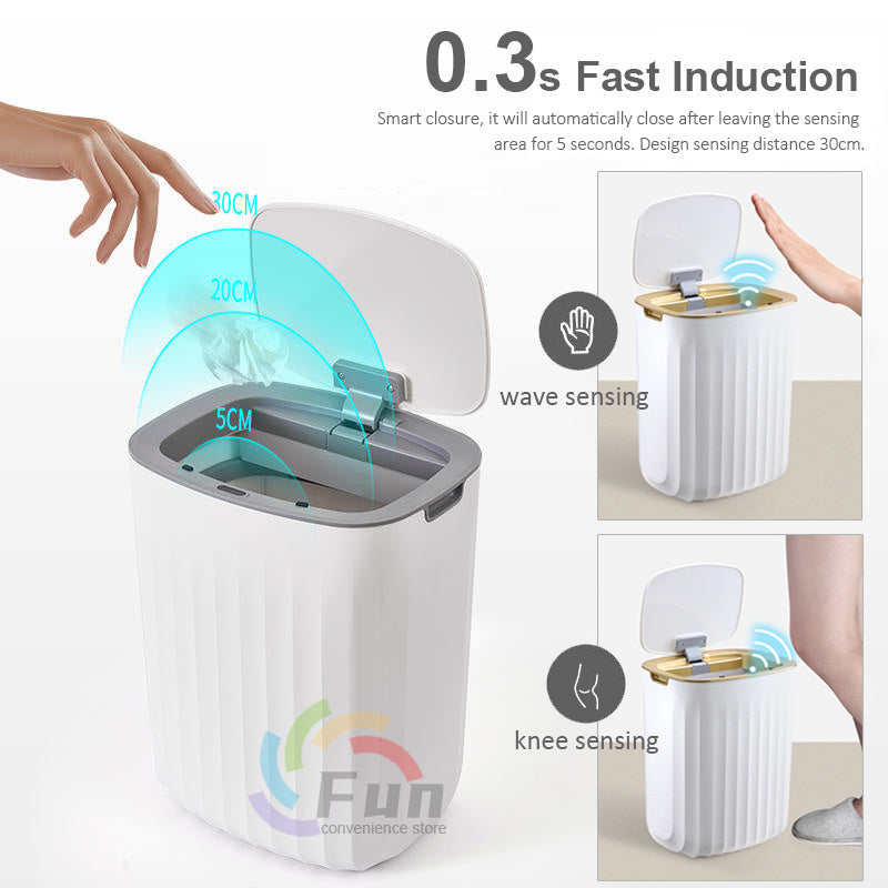 Smart Trash Can With Lid For Bedroom And Living Room Kitchen Storage Box Trash Can Induction Small Car Box Automatic Smart Dustbin Smart Trash Bin EX-STOCK Canada 